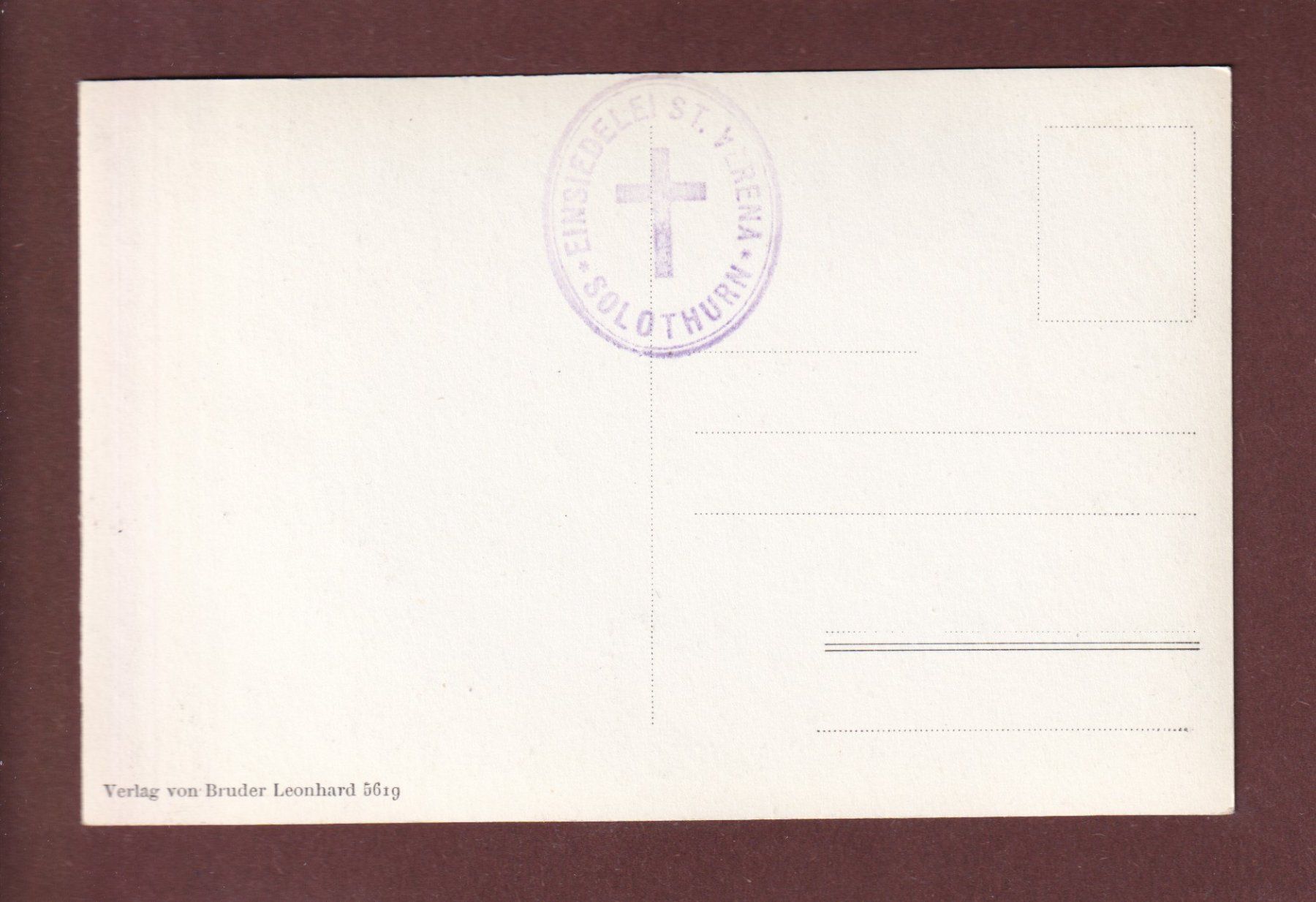 Cartes postales: SOLOTHURN - Einsiedelei St. Verena – D'occasion à Pully par nicecards-shop 1