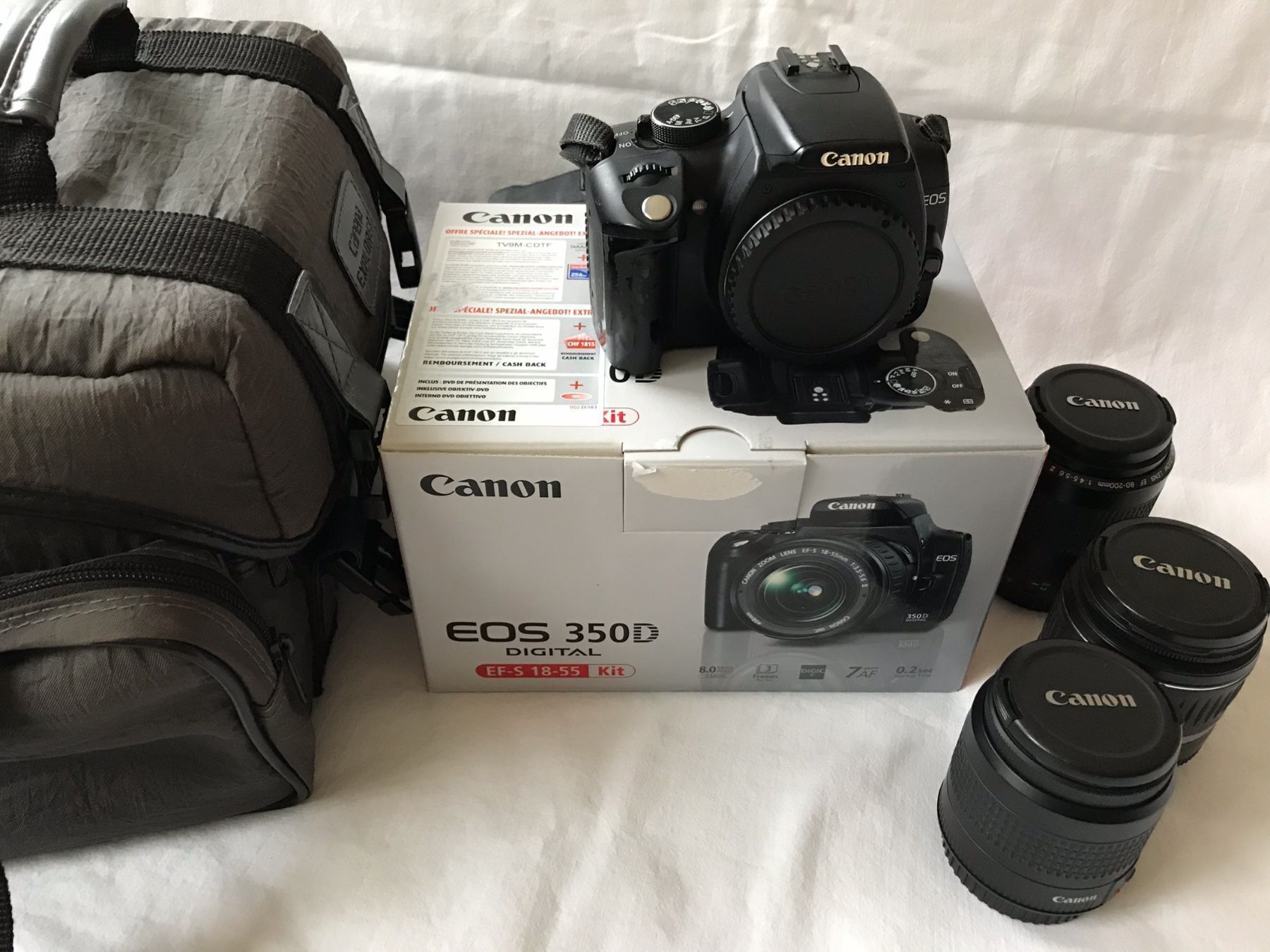 Canon Kamera: Canon EOS 350D EF-S 18-55 + div. Zubehör – Gebraucht aus uster von articles