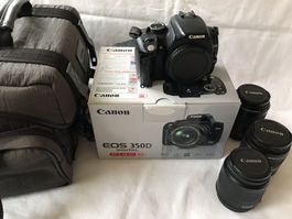 Canon EOS 350D EF-S 18-55 + div. Zubehör