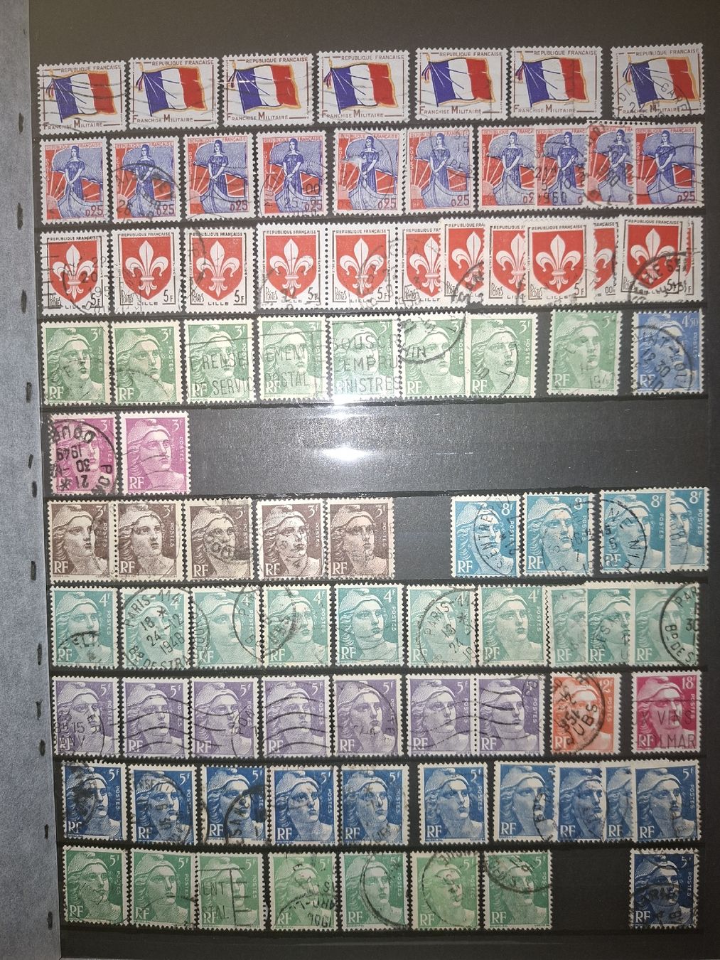 Alle Briefmarken: Dublettensammlung Frankreich – Gebraucht aus Balgach von SIMEON27 8