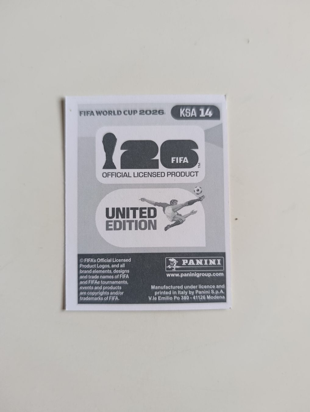 Panini Sammelbilder & Trading cards: Panini World Cup 2026 KSA 14 – Neu (gemäss Beschreibung) aus Lavey-Village von pas_7xd2 1