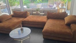 Gemütliches PTMD Markensofa aus Samt, Baun - Top Zustand!