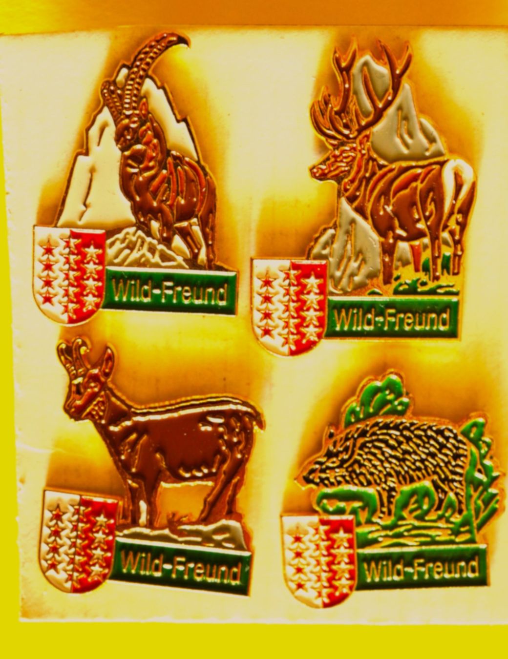 Placchette & Badge: 4 Pin Wild-Freund Wallis – Usato da Worb venduto da worb01