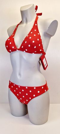 Bikini Damen Lahco Honolulu Red White 38B / L - Rabatt 70%