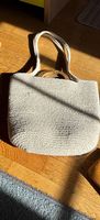 Basttasche beige 32x36 cm neu