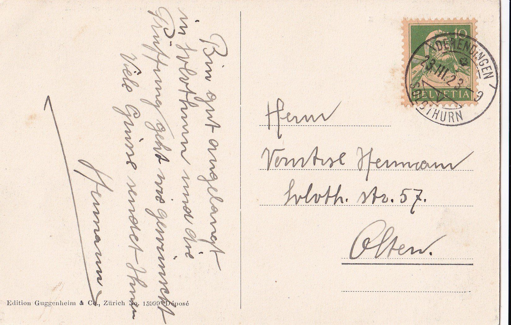 Cartoline postali: Solothurn Klosterplatz – Usato da Olten venduto da clotaldi 1