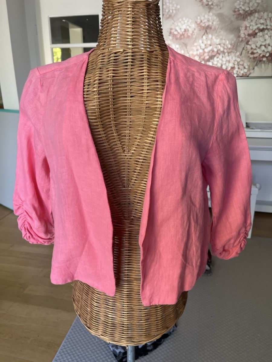 Bolero: Leinen Bolero, lachsrosa, S – Usato da Solothurn venduto da Bobesch08