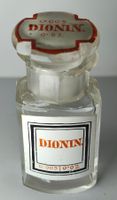 Kleine Antike Apothekerflasche DIONIN Um 1900 8cm Defekt