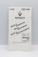 Renault Preise & Ausrüstung September 1995 Prospekt