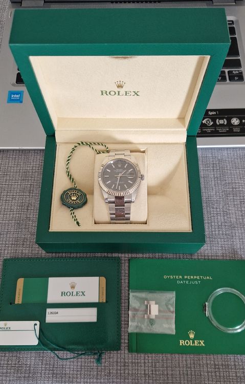 ROLEX Datejust 41- Full Set, Papers & Box 2018 Ref: 126334 (Neu (gemäss ...