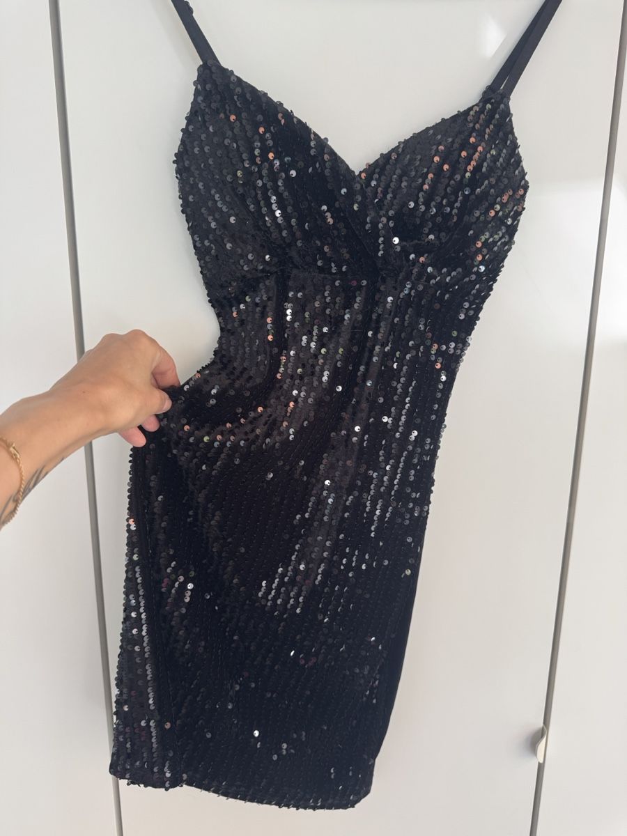 Vestiti: Schwarzes Pailletten Kleid – Usato da zürich venduto da Bailey17