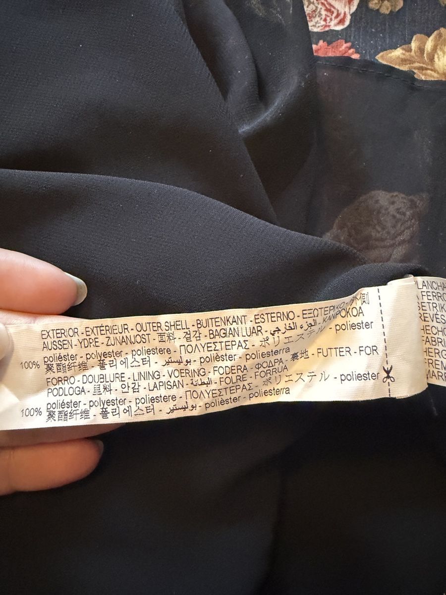 Zara Vestiti: Robe Zara à fleurs dorée irisé - taille M – Nuovo (secondo la descrizione) da Lausanne venduto da Stephaniesdressing 9
