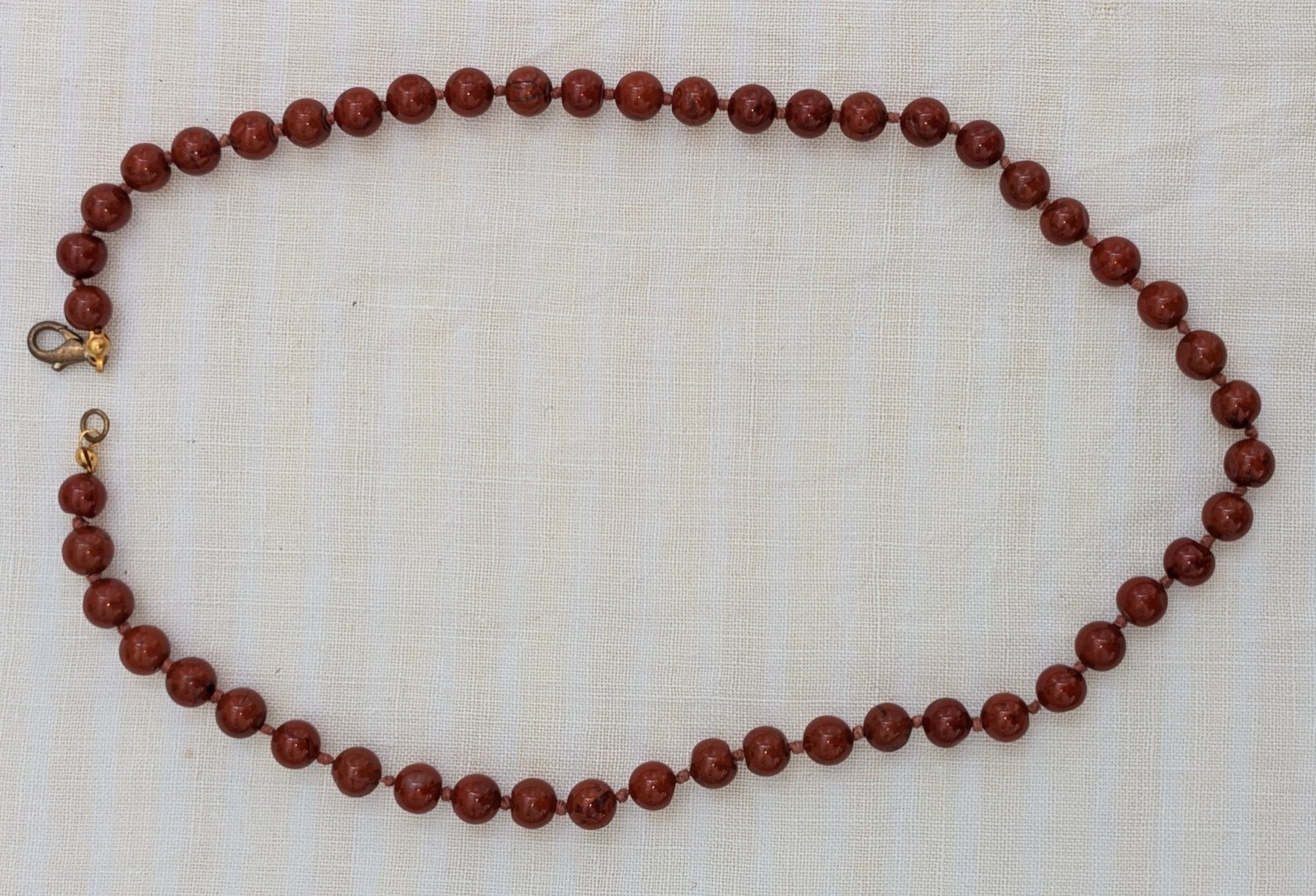 Catenine: Echte Halskette Roter Jaspis 49,5cm – Usato da Giffers venduto da agu25
