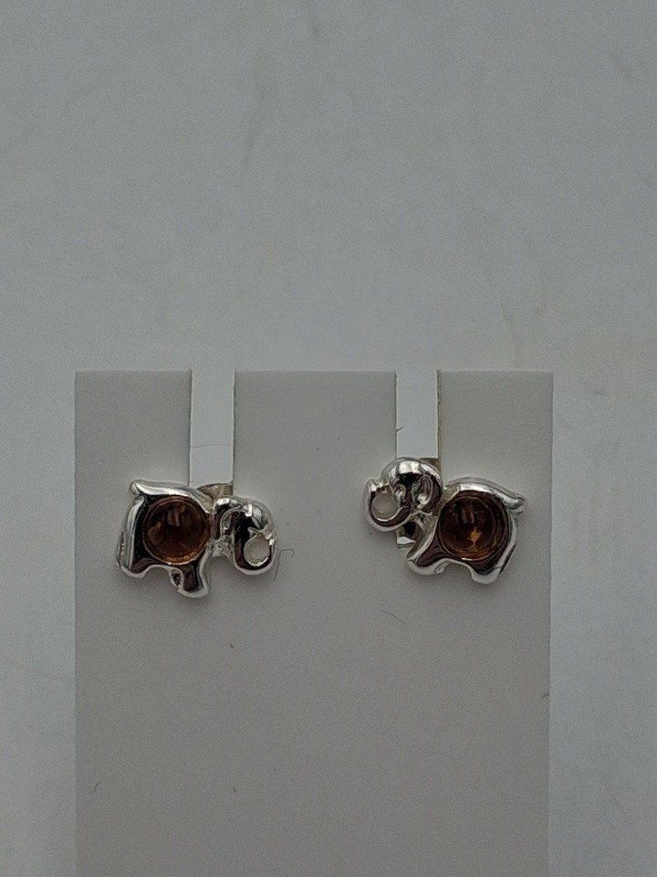 Orecchini pendenti & Orecchini a lobo: Elefanten Ohrstecker  925 Sterling Silber  dunklem Bernstein – Nuovo e nell'imballaggio originale da Heiligkreuzsteinach venduto da schmucktime 4