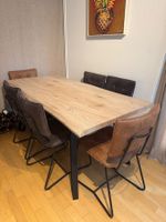 Beliani Esstisch GRAHAM 180 × 90 cm – Eichenoptik / Schwarz
