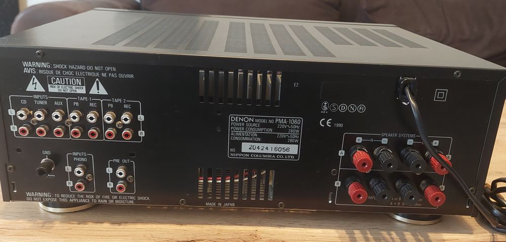 Ampli Intégré Denon PMA-1060 – 2x105W Sous 8 Ohms – Entrée MM/MC – Modèle Haut De Gamme 1990 (occasion)