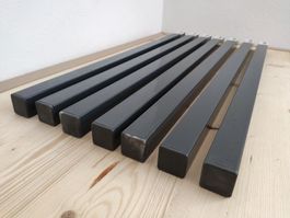 7x Pfosten für Doppelstabmattenzaun 90cm, anthrazit