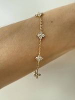 Elegantes Armband aus 925 Sterling Silber mit Vergoldung.