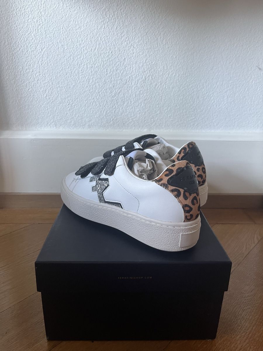 Damenschuhe: Baskets Serafini Madison léopard blanc – Neu und originalverpackt aus Lausanne von mprevst 3