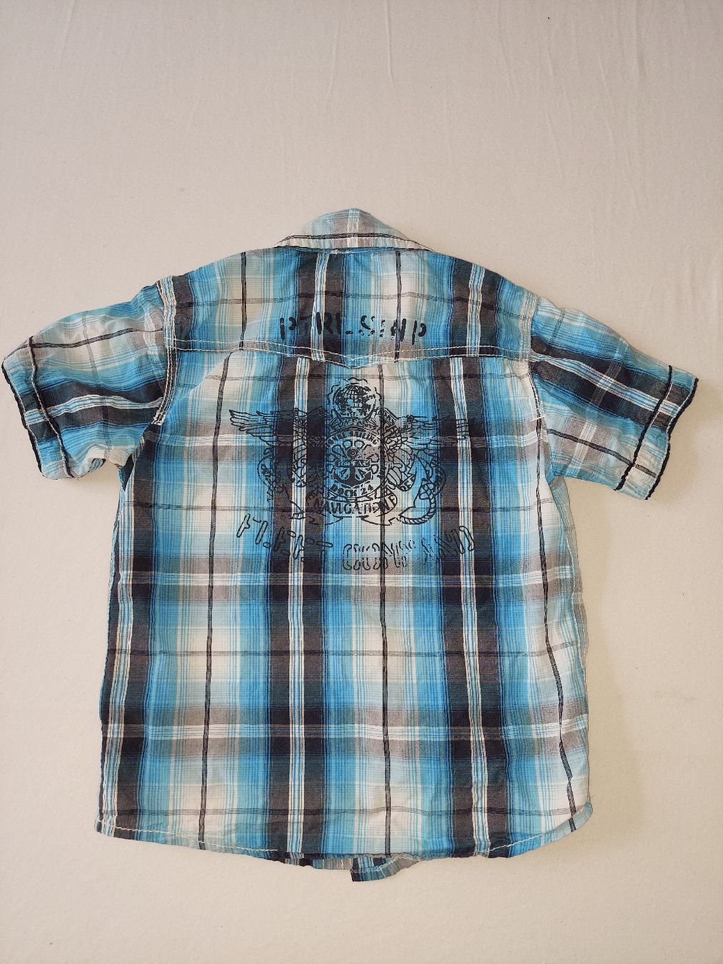 Camicie, T-shirt & Polo: Schönes, kariertes Hemd, blau, Gr. 110 – Usato da Rudolfingen venduto da T.Mueller 2