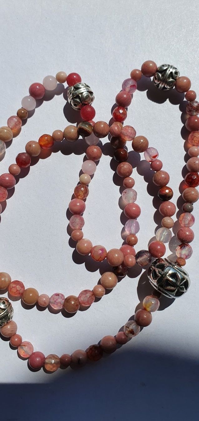 Catenine: Rhodonit mit Agate – Nuovo (secondo la descrizione) da Benglen venduto da Meercat3 6