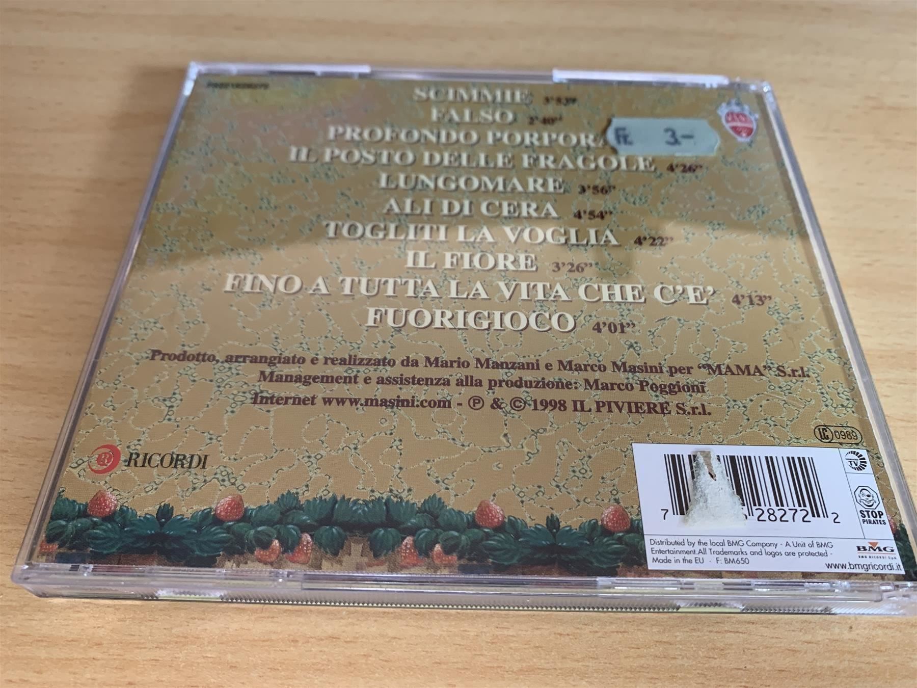 CD: Masini – Scimmie – Usato da Rikon im Tösstal venduto da Alpenmutz 1