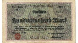 Köln 100000 Mark 01.07.1923 SS++