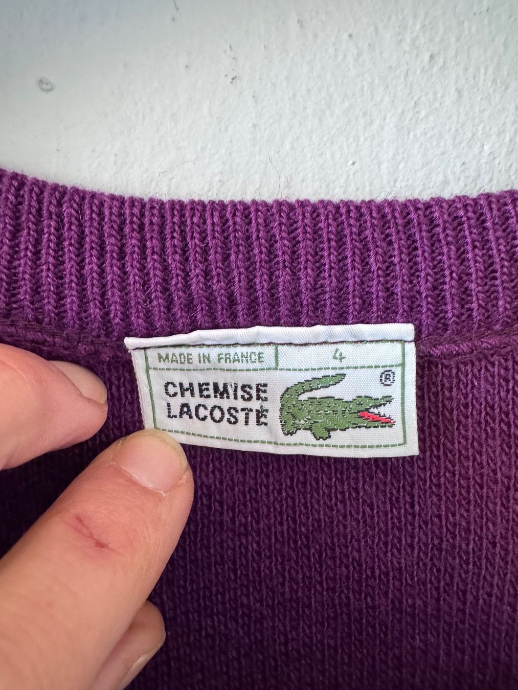 Lacoste Maglioni & Felpe: Vintage 1980 Lacoste v-neck pullover MEN L – Usato da Neuchâtel venduto da _Easy_to_Find_ 2