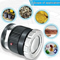 30 fache Lupe mit LED UV-Licht Nähen Münzen Juwelierlupe