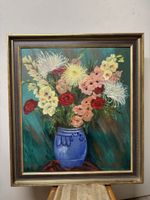 Grosses Blumenstillebenölgemälde, Kozak Lang Maj 1907-1996
