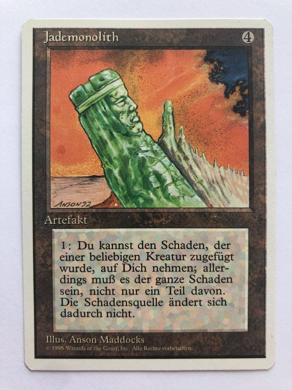 Cartoline: MTG - Jademonolith – Usato da Zürich venduto da T_H_O_M_A_S
