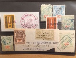 Steckkarte Stempel-Marken / Fiskalmarken Kt. St.Gallen