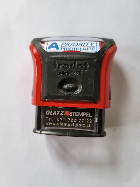 Stempel Aufschrift 