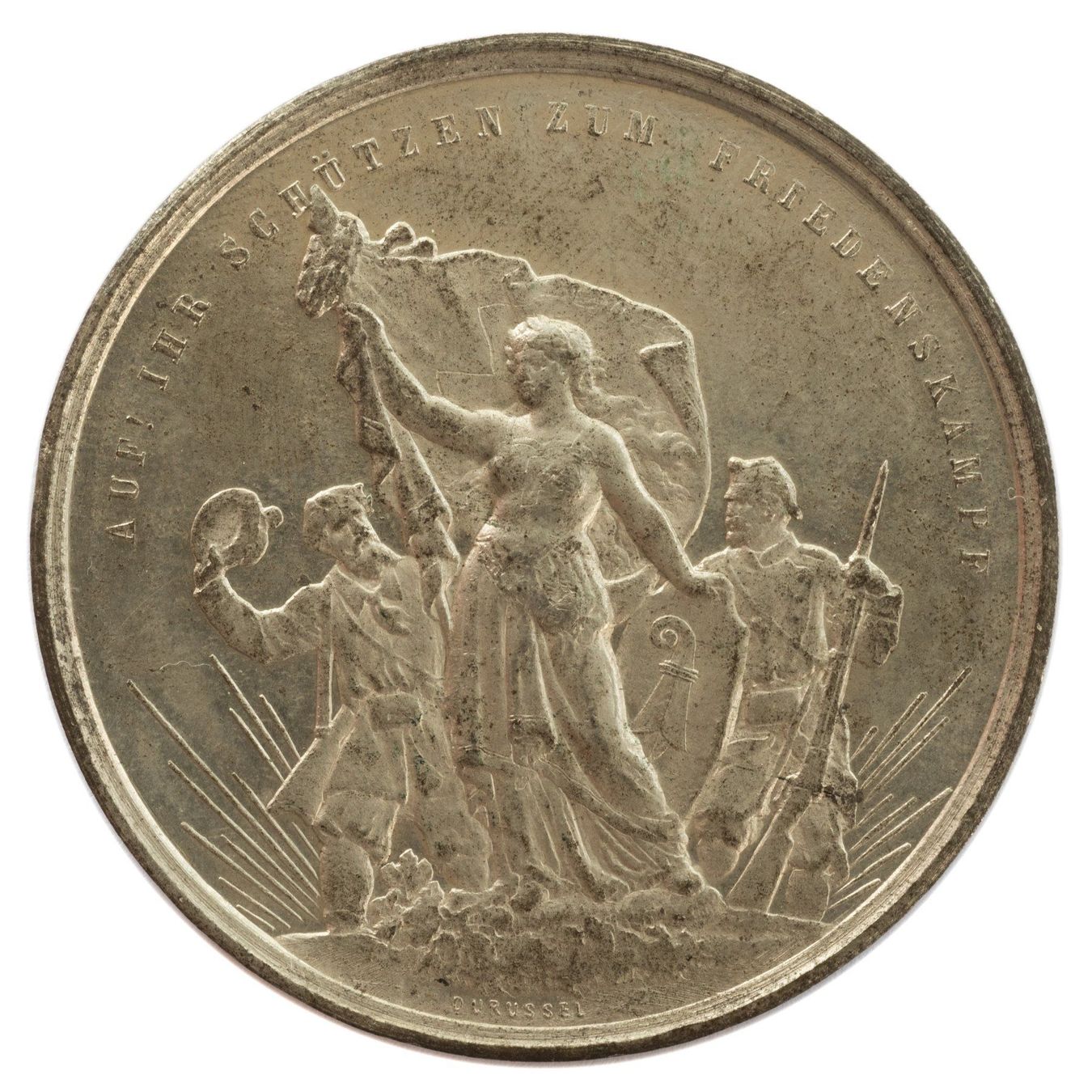 Medaillen: Schützenmedaille BA 1879 Basel R – Gebraucht aus Rotkreuz von Swiss-Coins