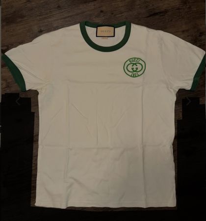 Gucci T-Shirt Grün/Weiss Grösse S (Original) 