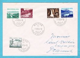 Pro Patria Ersttagsbrief 1954 ! o BERNE 1.VI.54 ab Fr.1!