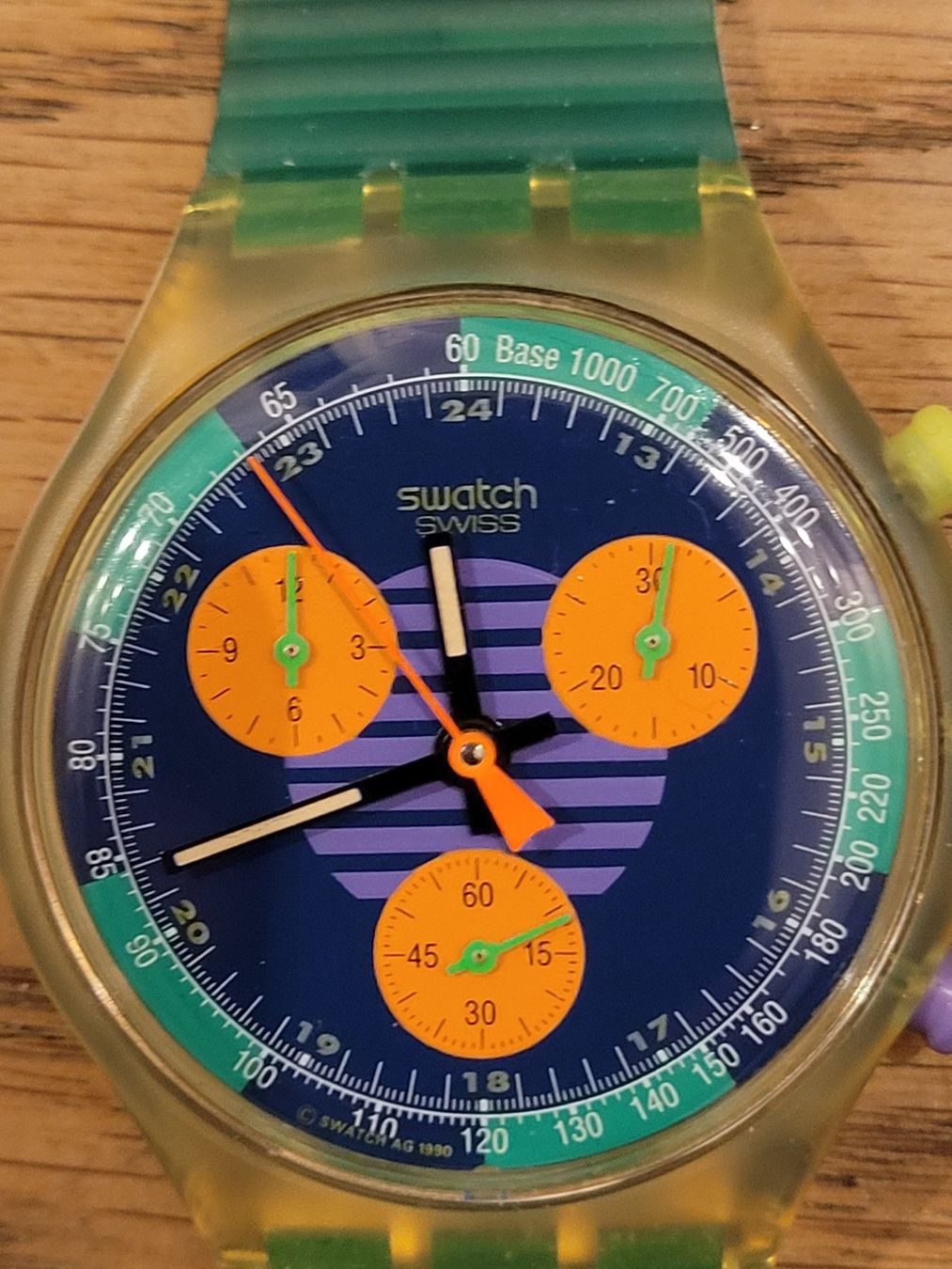 Swatch Uhren: Montre Swatch Chrono NEON WAVE – Neu und originalverpackt aus Epalinges von ormiga 2