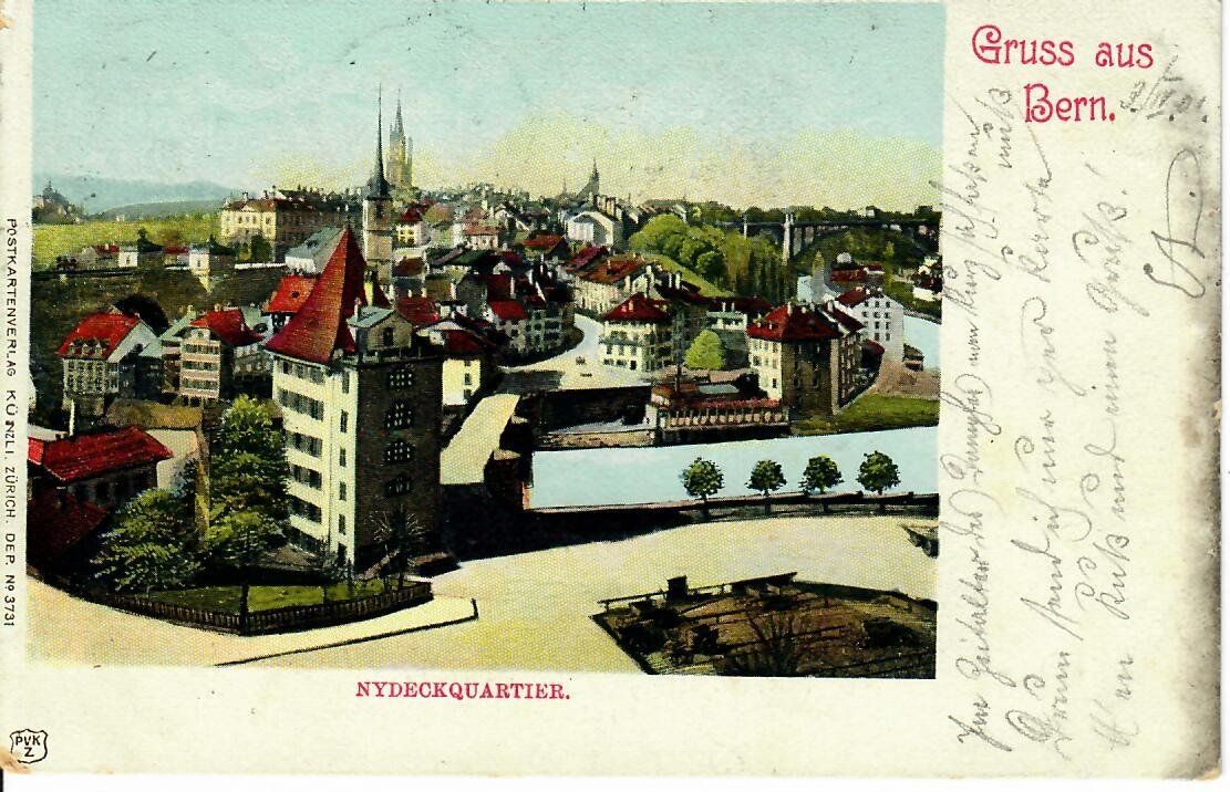 Cartoline postali: Gruss aus Bern Nydeckquartier  1901 – Usato da Hochdorf venduto da Ziegel-16