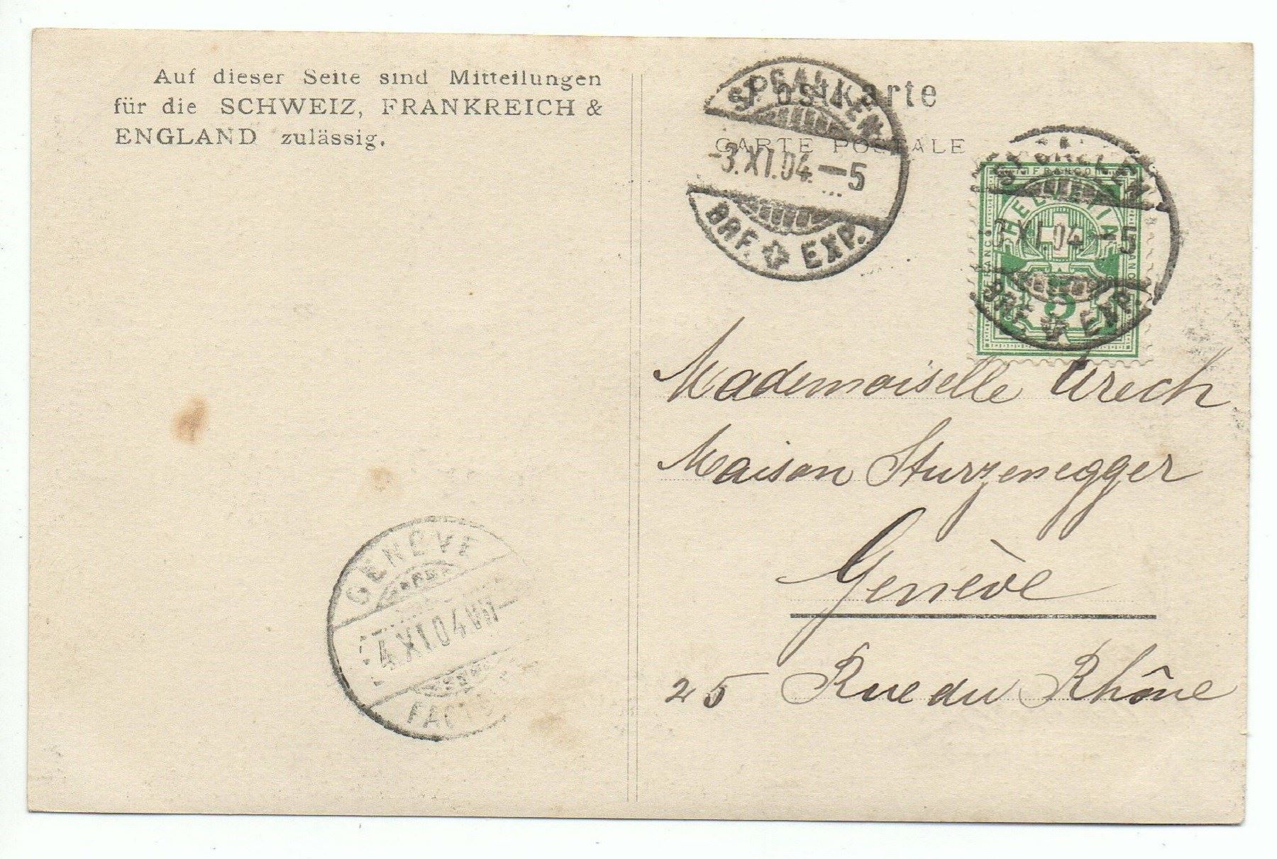 Cartoline postali: ST. GALLEN Rosenbergstrasse, Strassenbahn, Tram – Usato da Jona venduto da philajona 1