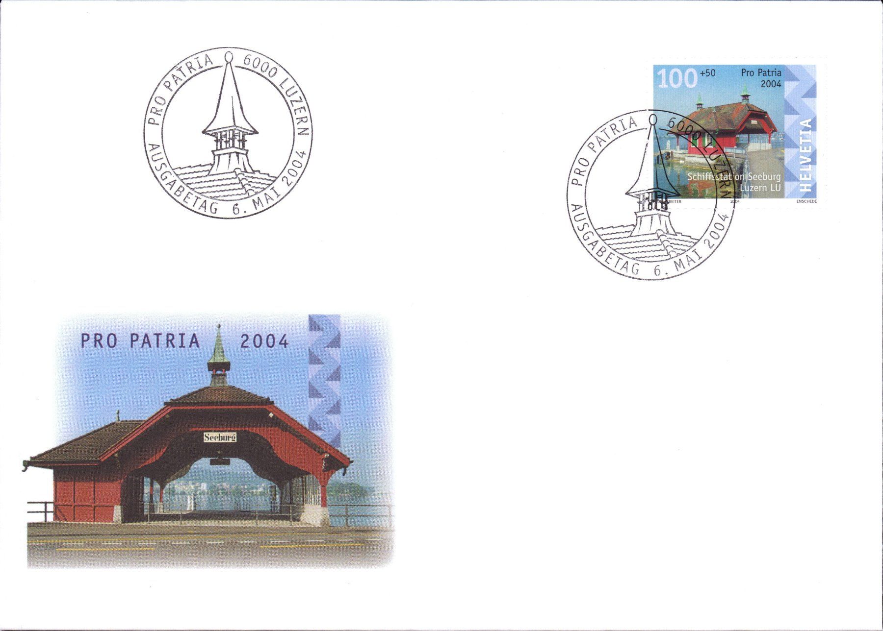 Alle Briefmarken: 2004 FDC Pro Patria Satz      KW 20.00 – Gebraucht aus Eggersriet von stamp303 3