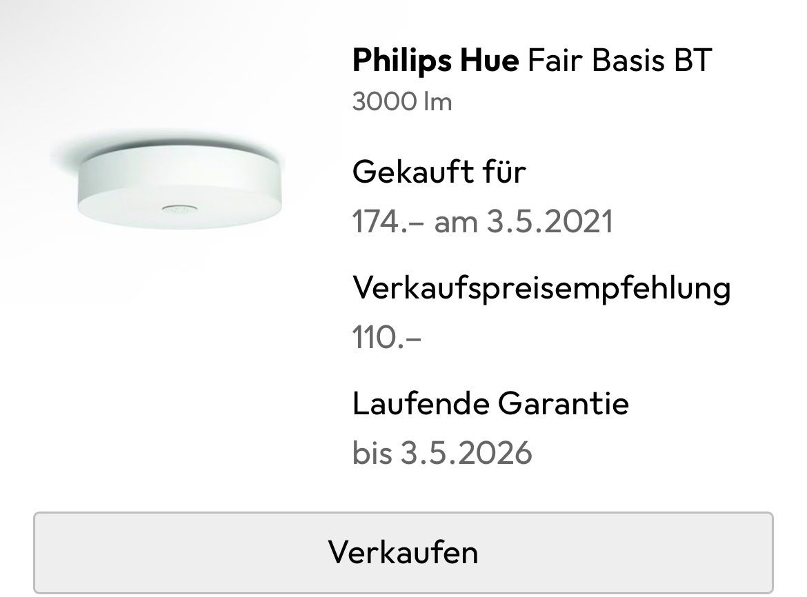 Philips Lampadari & plafoniere: Philips Hue Fair Basis BT 3000 lm – Usato da Zürich venduto da Jaskam 6