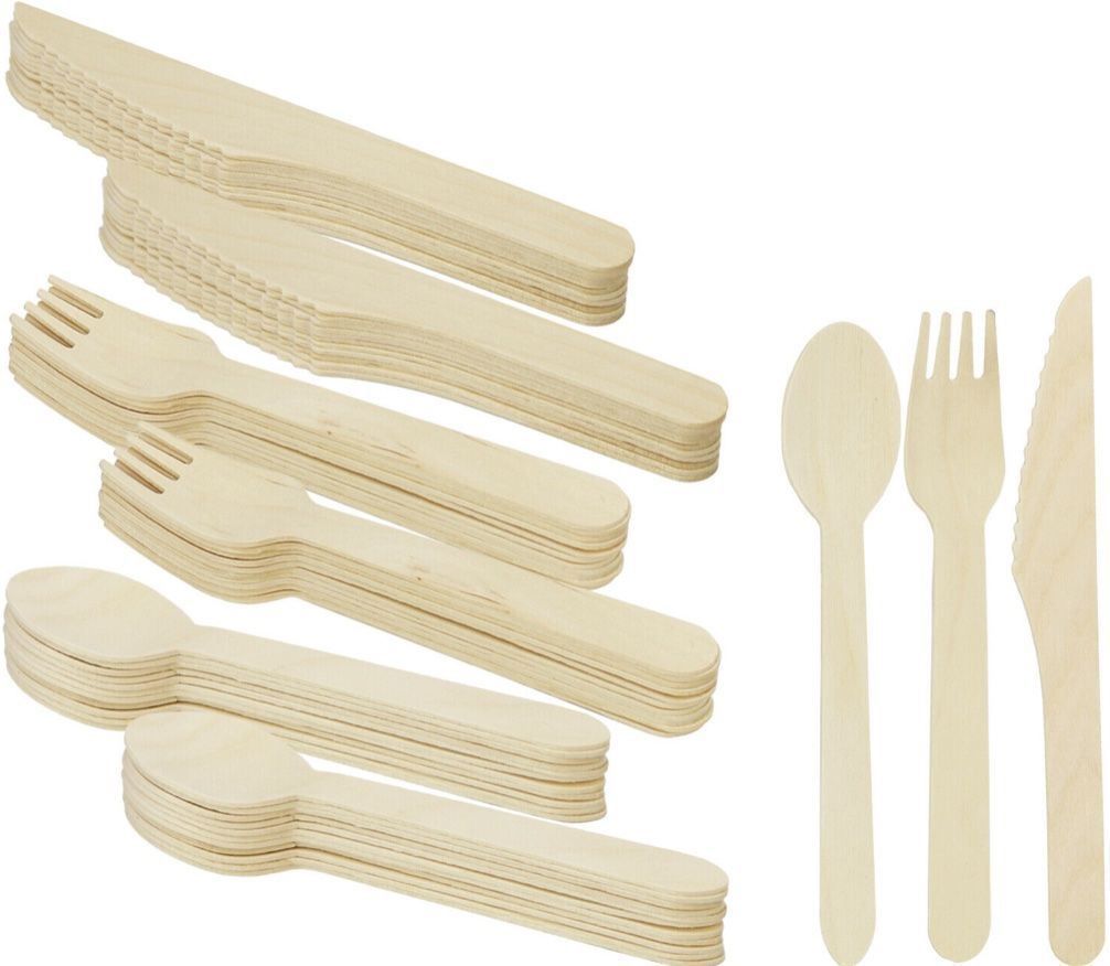 Bestecksets: 72-teiliges Holzbesteck, Einwegbesteck – Neu und originalverpackt aus Bülach von StoreInShop.com