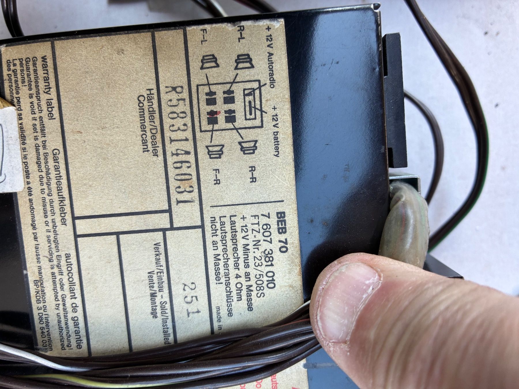 Blaupunkt Amplificatori: Verstärker Autoradio Oldtimer Blaupunkt – Usato da Thayngen venduto da stammsani 3