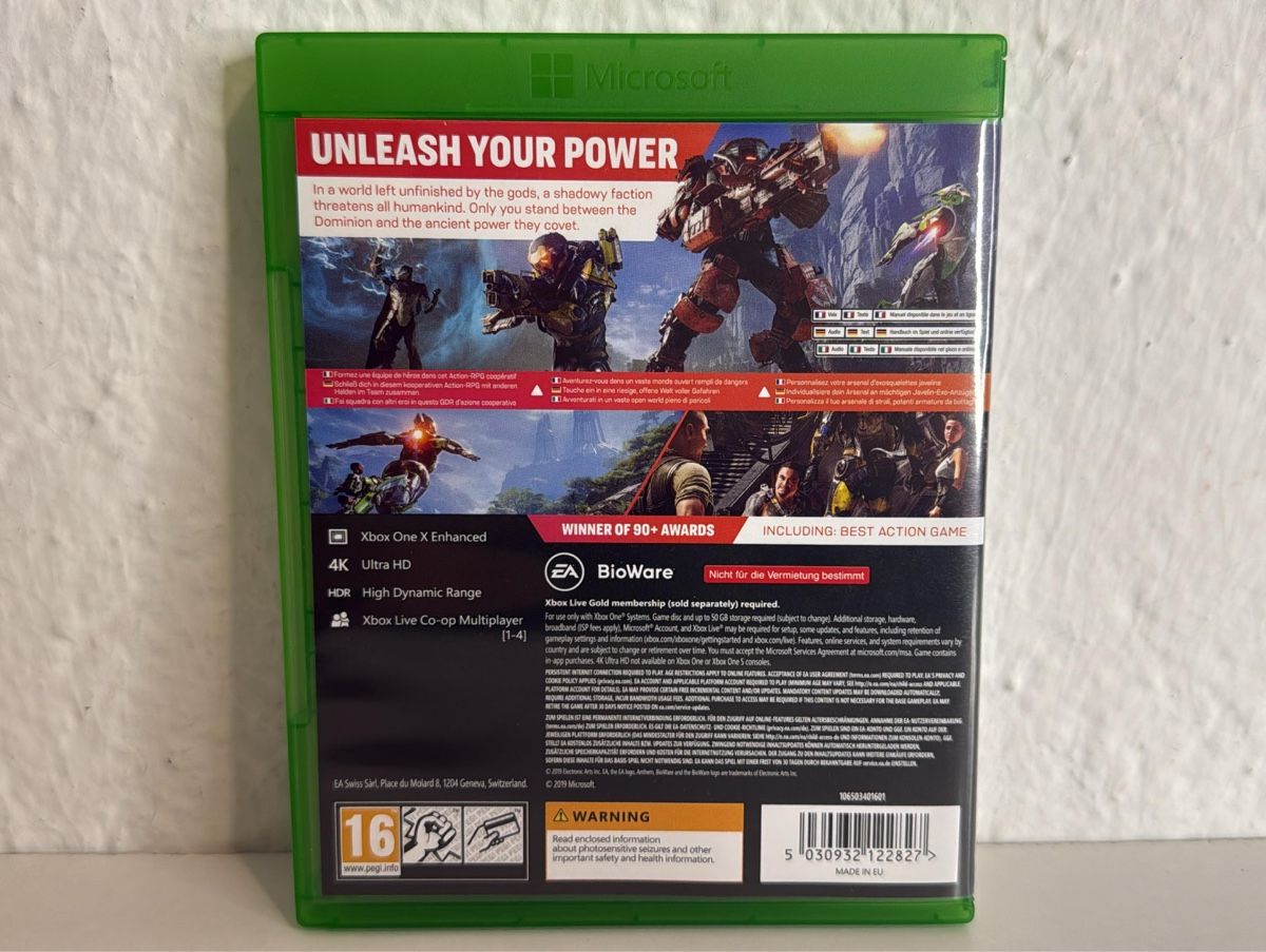 Microsoft Giochi: Xbox One Game: Anthem - Great Condition – Usato da Ehrendingen venduto da bubulence 1
