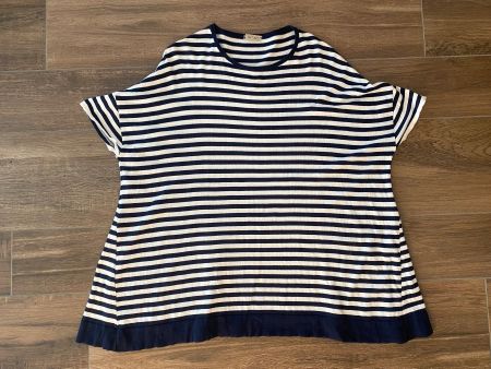 Knit Knit T-Shirt A-Linie gestreift blau Gr. XL / 50 - 54