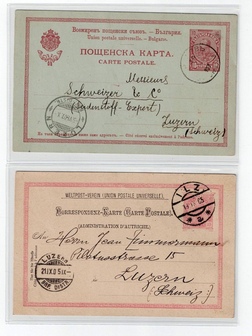Tutti i francobolli: Verschiedene Länder, 10 Belege um 1900 – Usato da Hinteregg venduto da McCharly01 6