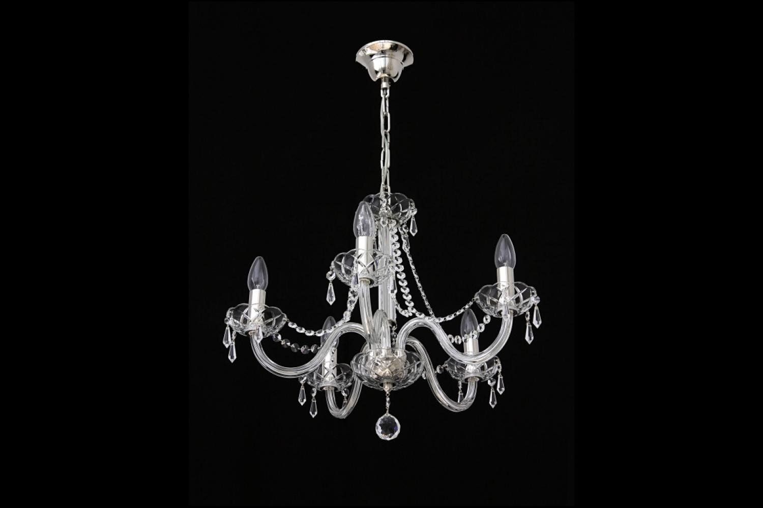 Lampadari & plafoniere: Kronleuchter Bonton 5 Silber – Nuovo e nell'imballaggio originale da Glattfelden venduto da Bohemiancrystal