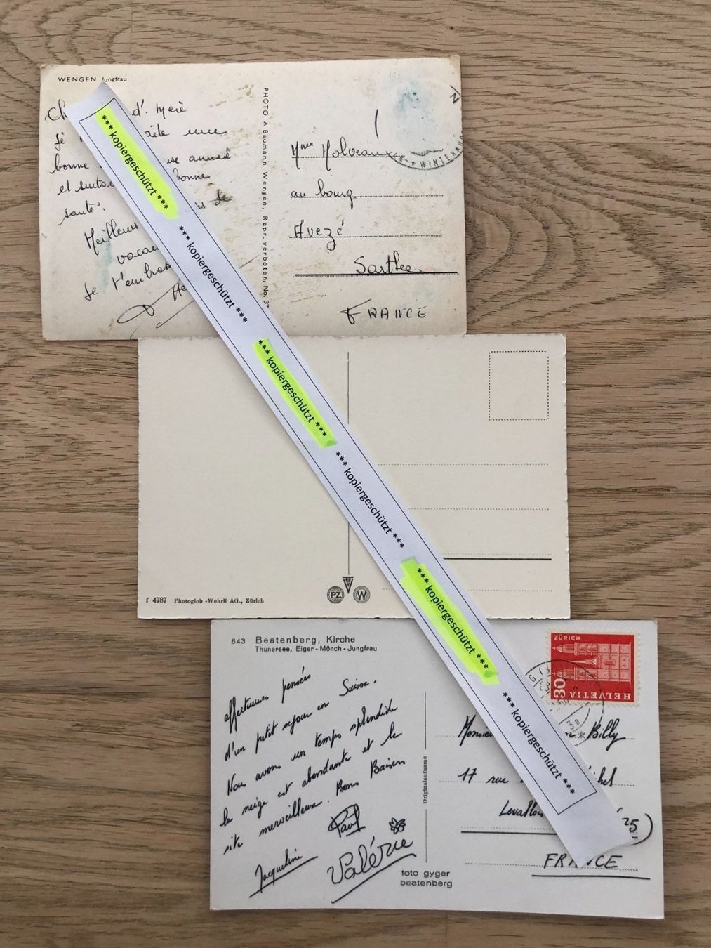 Cartoline postali: Thun Thunersee Wengen Beatenberg AK – Usato da Hefenhofen venduto da Bierinder 1