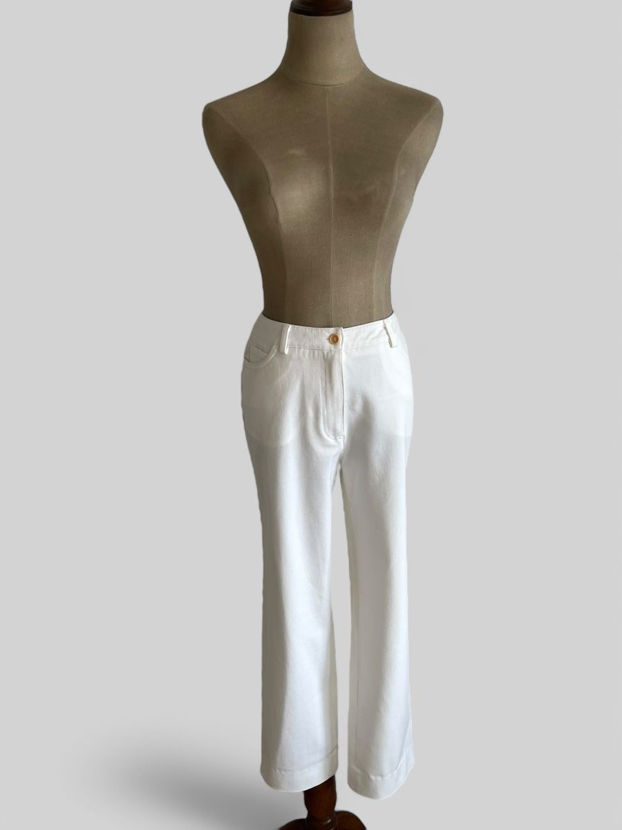 Globus Pantaloni: GLOBUS ESSENTIALS Hose Gr. 38 / Weiss – Usato da Zürich venduto da Recode.Fashion 1