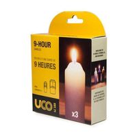 3 Ersatzkerzen für Kerzen-Laterne UCO Original